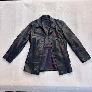 Andrew Mark 100% Leather Coat --- Super Cute and Flattering!! Size M